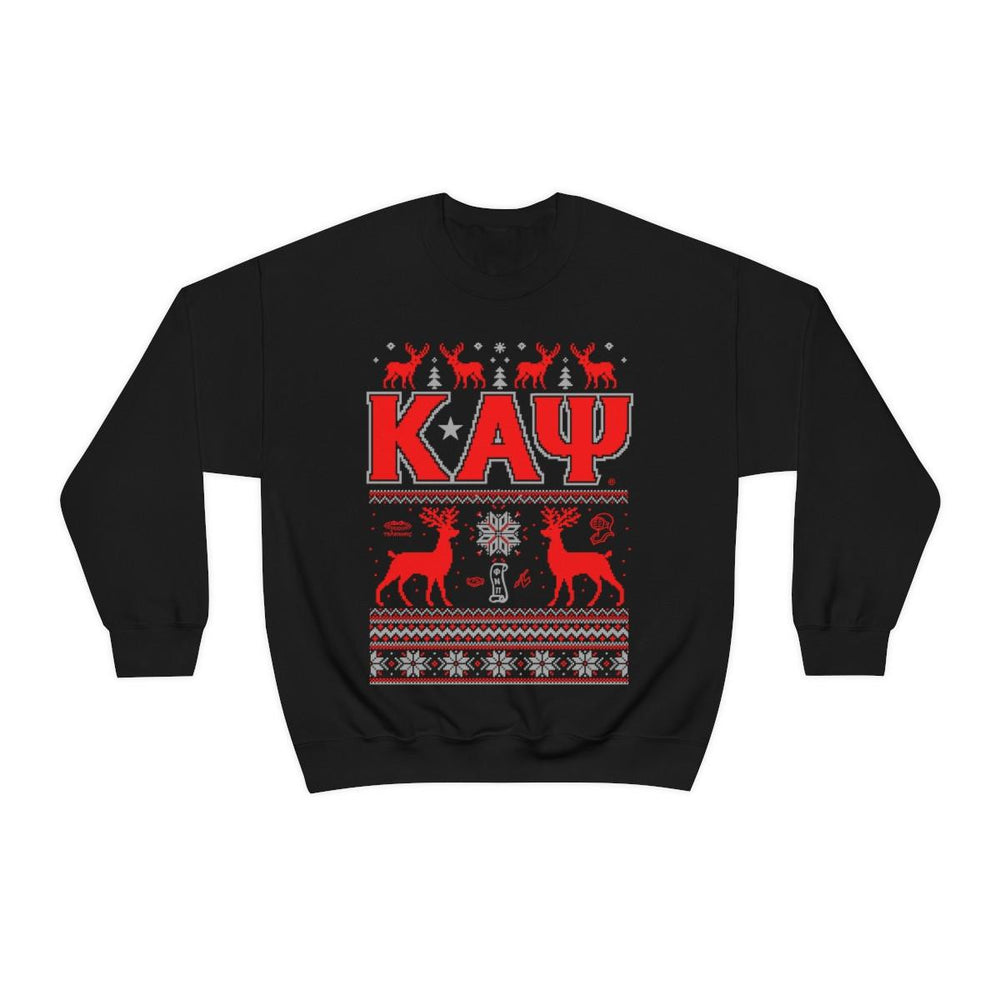 Printify Kappa Alpha Psi Ugly Christmas Sweater Crewneck Sweatshirts Kappa Alpha Psi Ugly Christmas Sweater Crewneck Sweatshirts