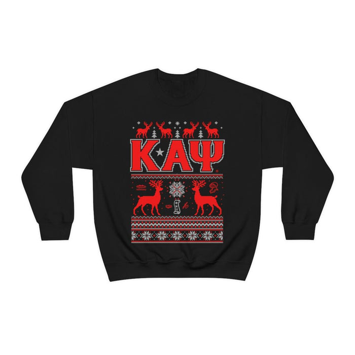 Printify Kappa Alpha Psi Ugly Christmas Sweater Crewneck Sweatshirts Kappa Alpha Psi Ugly Christmas Sweater Crewneck Sweatshirts