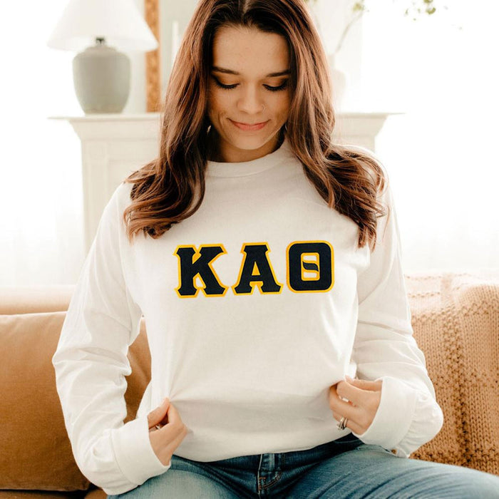 Kappa Alpha Theta 2 Day Ship Twill Long Sleeve Tee Kappa Alpha Theta - 2 Day Ship Twill Long Sleeve Tee
