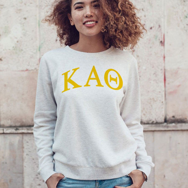 Kappa Alpha Theta Arched Greek Lettered Crewneck Sweatshirt Kappa Alpha Theta Arched Greek Lettered Crewneck Sweatshirt