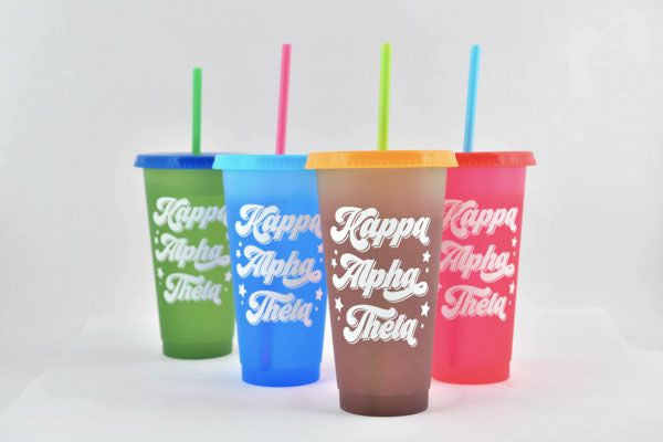 Kappa Alpha Theta Color Changing Cups (set Of 4) Kappa Alpha Theta Color Changing Cups (Set of 4)