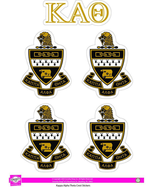 Kappa Alpha Theta Kappa Alpha Theta Crest Sticker Sheet