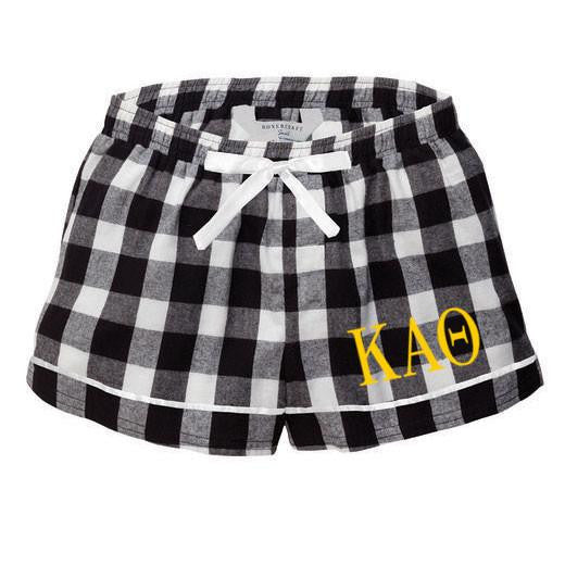 Kappa Alpha Theta Flannel Plaid Short Pj's Kappa Alpha Theta Flannel Plaid Short- PJ's