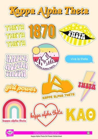 Kappa Alpha Theta Kappa Alpha Theta Girl Power Stickers
