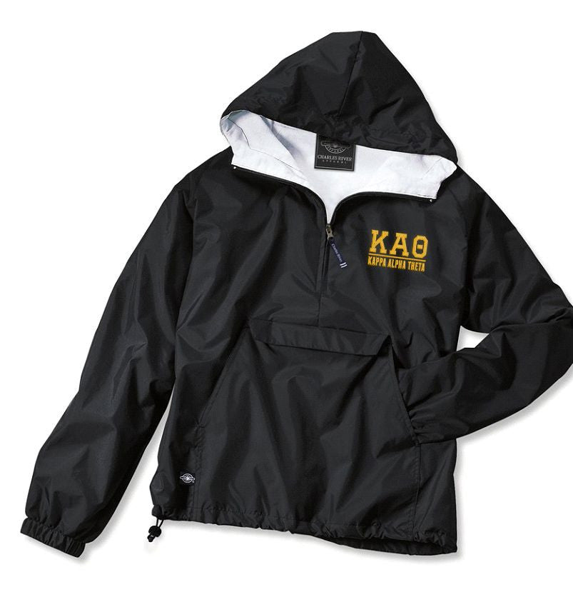 Kappa Alpha Theta Greek Letter Anoraks Kappa Alpha Theta Greek Letter Windbreaker Pullovers