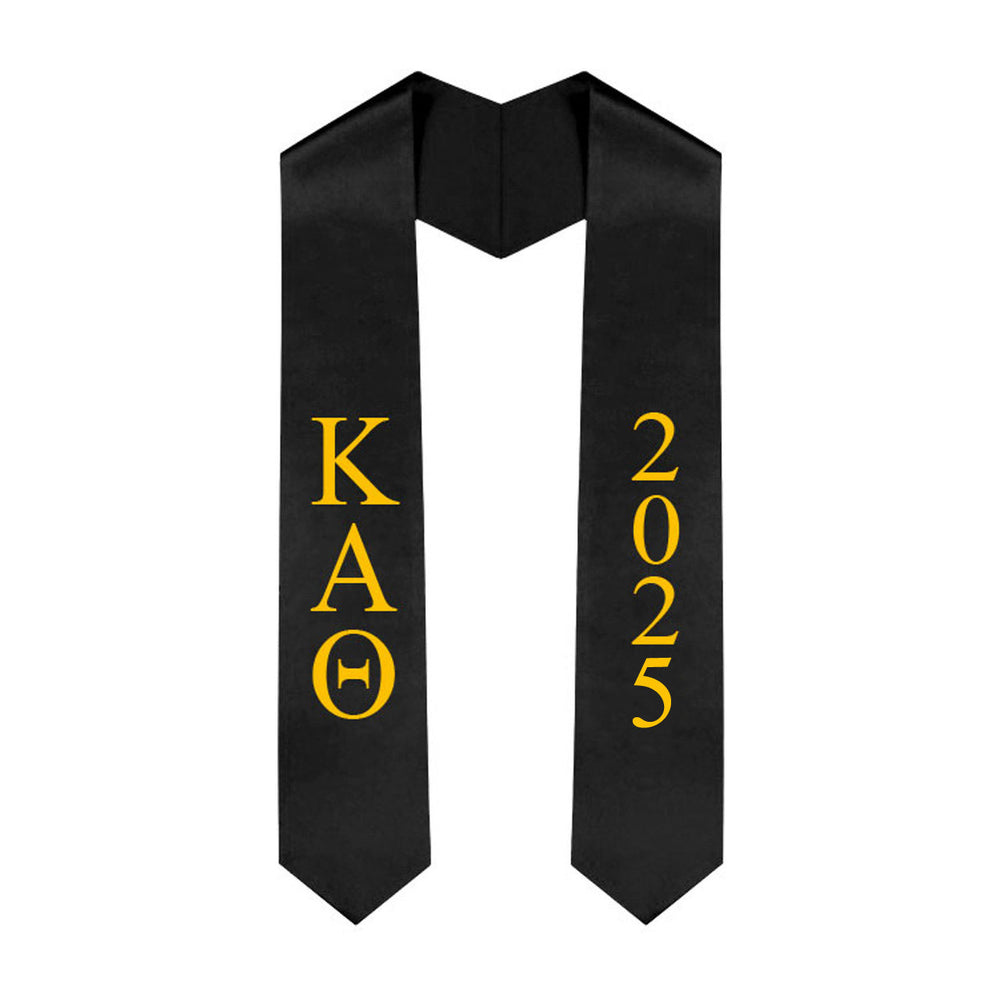 Kappa Alpha Theta Greek Lettered Graduation Sash Stole With Year Best Value Kappa Alpha Theta Greek Lettered Graduation Sash Stole With Year - Best Value