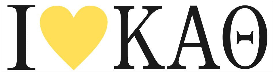 Kappa Alpha Theta I Love Bumper Sticker Kappa Alpha Theta I Love Bumper Sticker