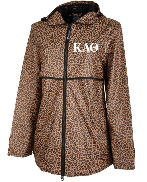 Kappa Alpha Theta Leopard Print Rain Jacket Kappa Alpha Theta Leopard Print Rain Jacket