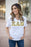 Discount Kappa Alpha Theta Lettered V Neck Tee DISCOUNT-Kappa Alpha Theta Lettered V-Neck Tee