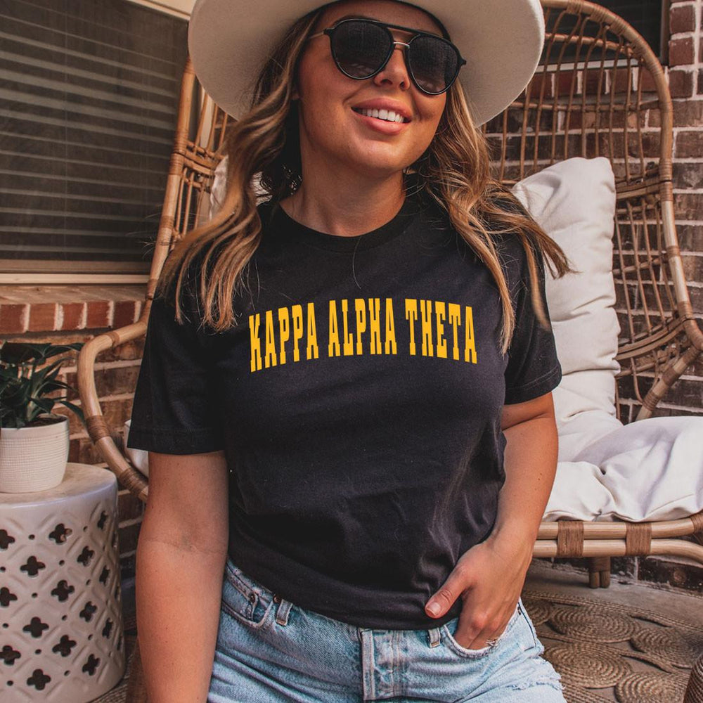 Kappa Alpha Theta Letterman T Shirt Kappa Alpha Theta Letterman T-Shirt