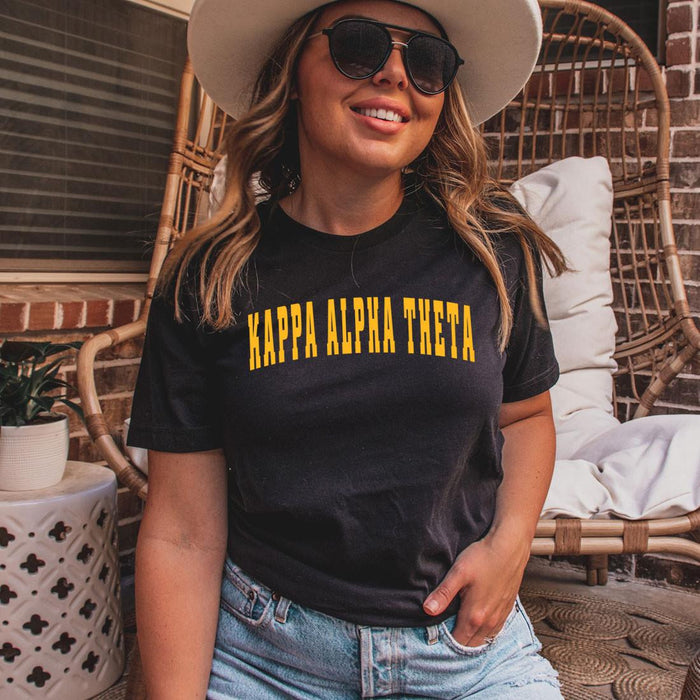 Kappa Alpha Theta Letterman T Shirt Kappa Alpha Theta Letterman T-Shirt