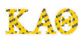 Kappa Alpha Theta Mascot Greek Letter Sticker 2.5" Tall Kappa Alpha Theta Mascot Greek Letter Sticker - 2.5