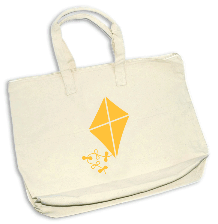 Kappa Alpha Theta Mascot Zippered Tote Bag Closeout Kappa Alpha Theta Mascot Zippered Tote Bag - closeout