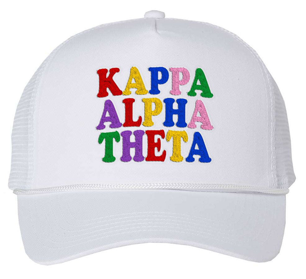 Kappa Alpha Theta Rainbow Trucker Hat Kappa Alpha Theta Rainbow Trucker Hat