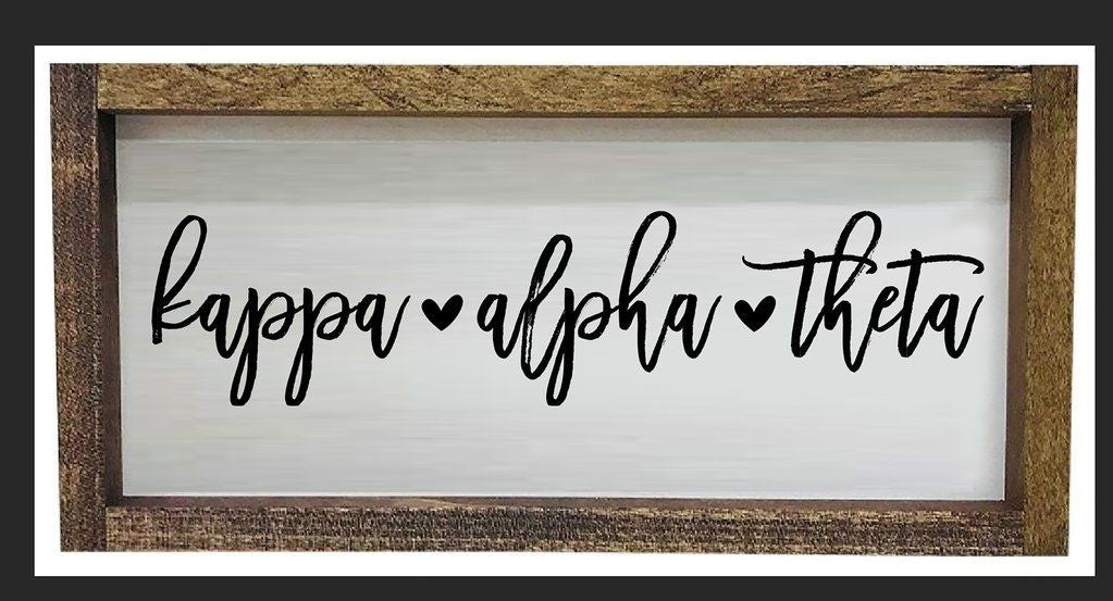 Script Alpha Kappa Alpha Theta Kappa Alpha Theta Script Wooden Signs — GreekU