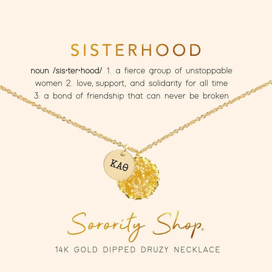 Kappa Alpha Theta Sisterhood Druzy Necklace Kappa Alpha Theta Sisterhood Druzy Necklace