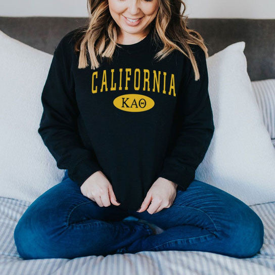 Kappa Alpha Theta State Crewneck Sweatshirt Kappa Alpha Theta State Crewneck Sweatshirt