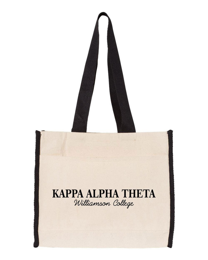 Kappa Alpha Theta Tote With Contrast Color Handles Kappa Alpha Theta Tote with Contrast-Color Handles