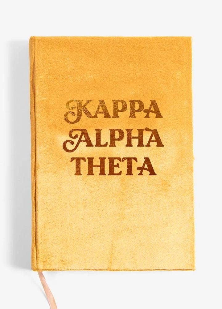 Notebooks Kappa Alpha Theta Velvet Notebook — GreekU
