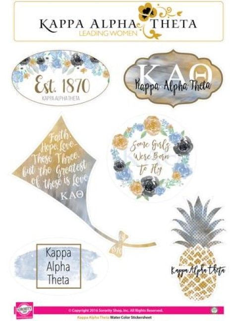 Kappa Alpha Theta Water Color Stickers Kappa Alpha Theta Water Color Stickers