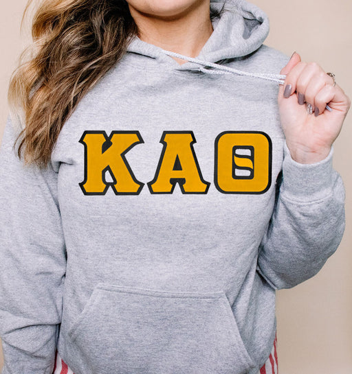 Kappa Alpha Theta DISCOUNT Kappa Alpha Theta Lettered Hooded Sweatshirt - Best Value