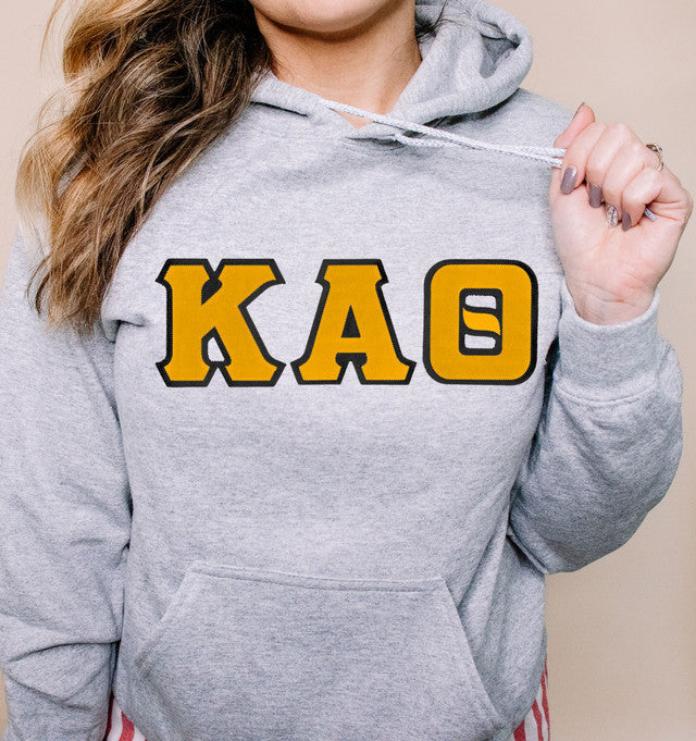 Discount Kappa Alpha Theta Lettered Hooded Sweatshirt Best Value DISCOUNT Kappa Alpha Theta Lettered Hooded Sweatshirt - Best Value