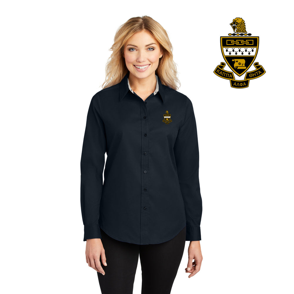 Discount Kappa Alpha Theta Long Sleeve Oxford DISCOUNT-Kappa Alpha Theta Long Sleeve Oxford