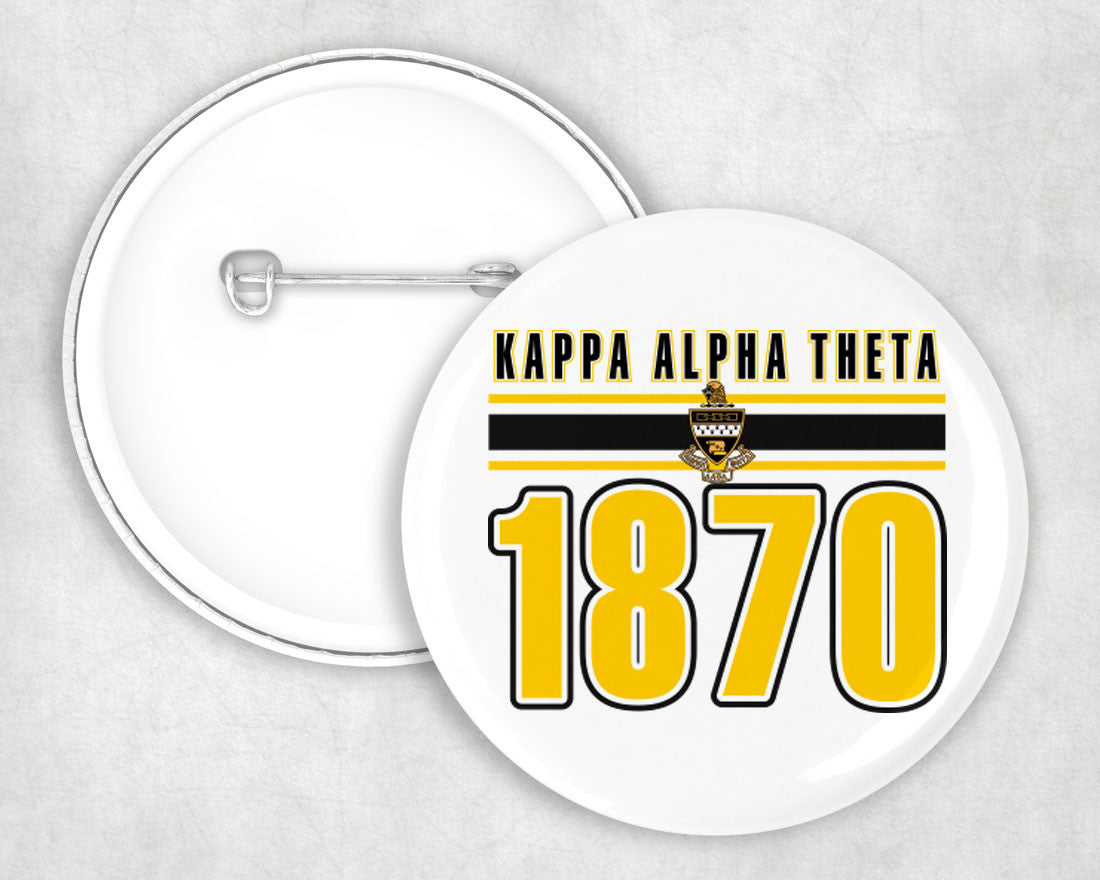 Kappa Alpha Theta Stripe Est Pin Buttons Kappa Alpha Theta Stripe Established Pin Buttons