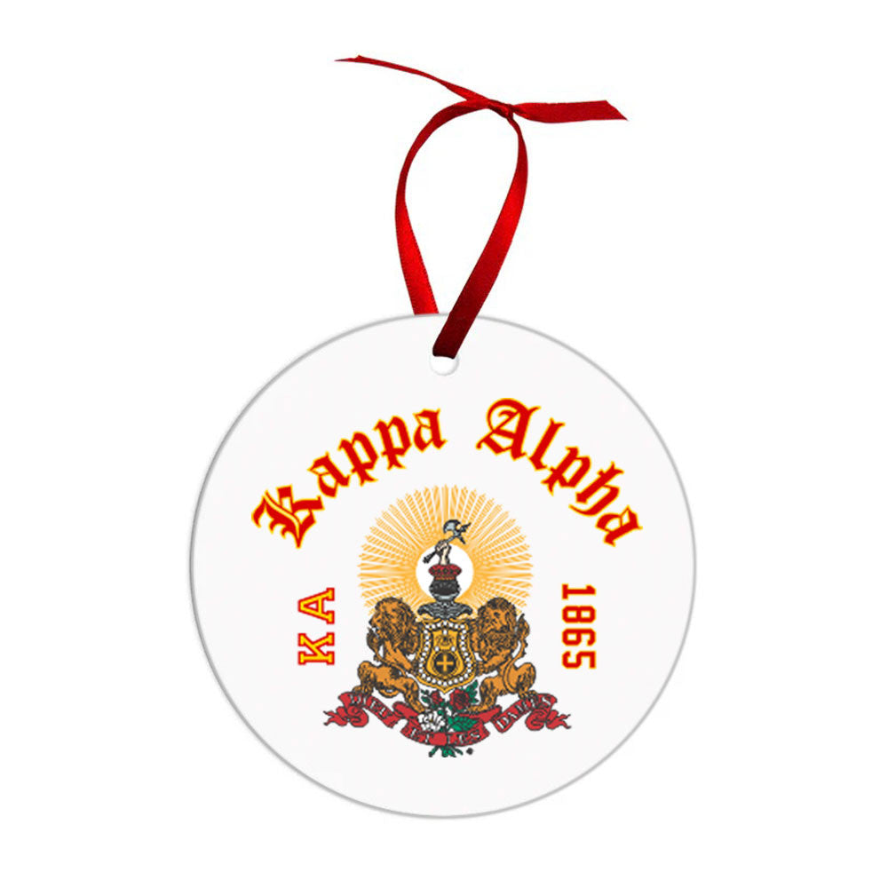 Kappa Alpha Crest & Year Circle Ornaments Kappa Alpha Crest & Year Circle Ornaments