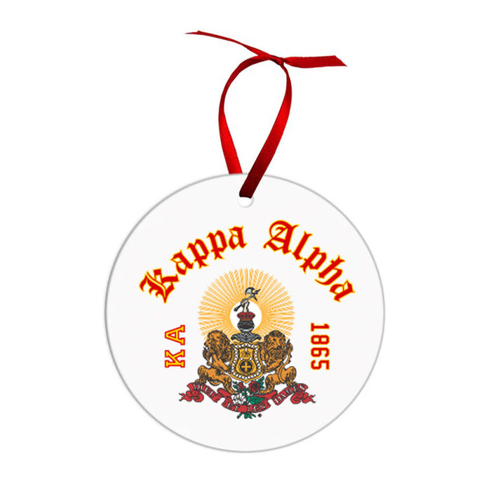 Kappa Alpha Crest & Year Circle Ornaments Kappa Alpha Crest & Year Circle Ornaments