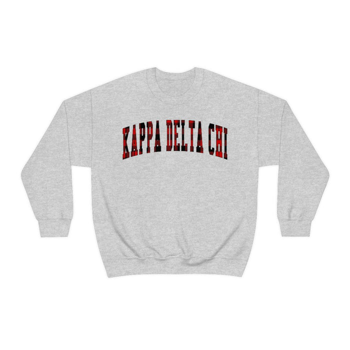 Printify Kappa Delta Chi Christmas Plaid Nickname Crewnecks Kappa Delta Chi Christmas Plaid Nickname Crewnecks