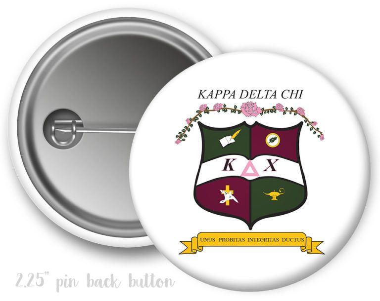 Kappa Delta Chi Color Crest Shield Button Kappa Delta Chi Color Crest - Shield Button