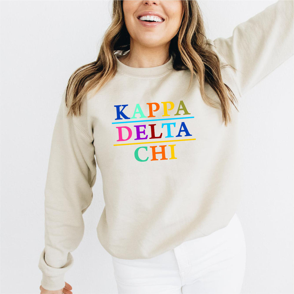 Kappa Delta Chi Colors Upon Colors Crewneck Sweatshirt Kappa Delta Chi Colors Upon Colors Crewneck Sweatshirt