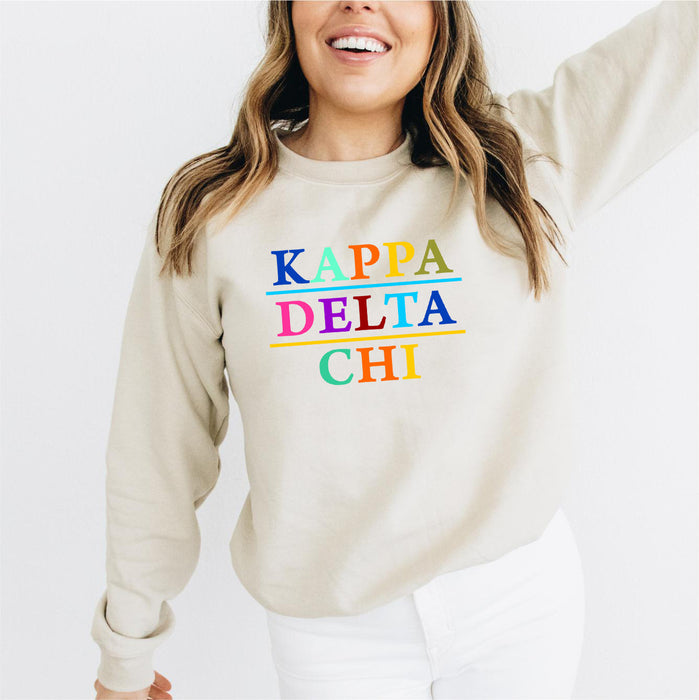 Kappa Delta Chi Colors Upon Colors Crewneck Sweatshirt Kappa Delta Chi Colors Upon Colors Crewneck Sweatshirt