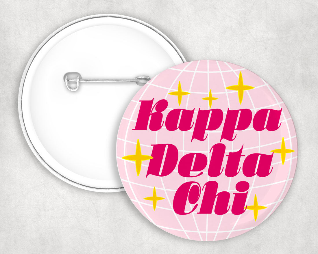 Kappa Delta Chi Disco Pin Buttons Kappa Delta Chi Disco Pin Buttons