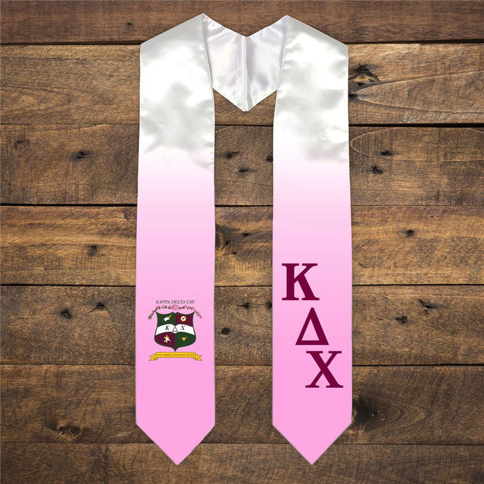 Kappa Delta Chi Extra Fancy Diagonal Greek Graduation Stole W Crest Kappa Delta Chi Extra Fancy Diagonal Greek Graduation Stole W Crest