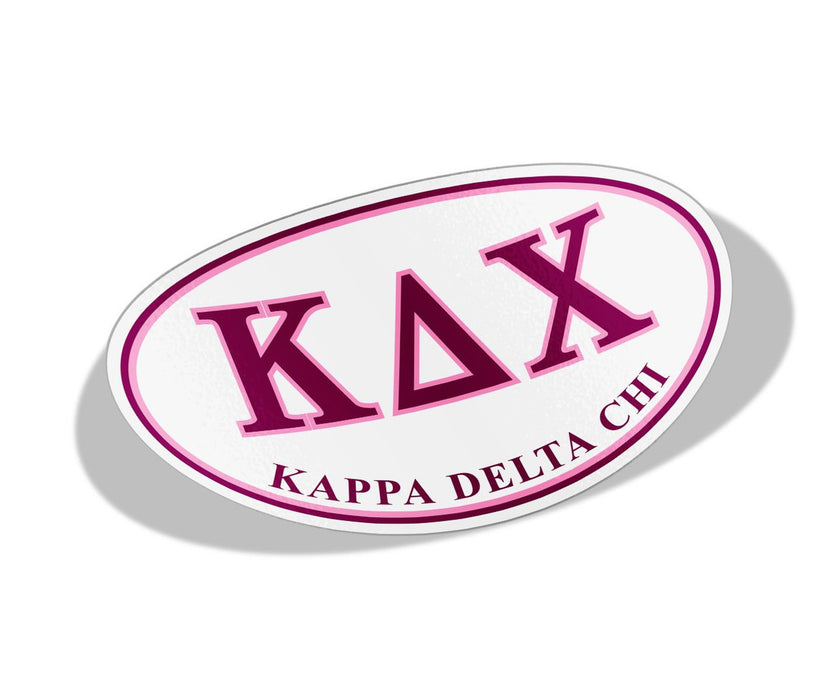 Kappa Delta Chi Greek Letter Oval Decal Kappa Delta Chi Greek Letter Oval Decal