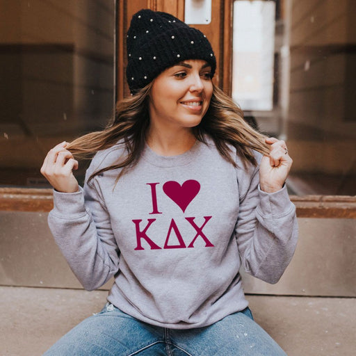 Kappa Delta Chi Kappa Delta Chi I Love Crewneck Sweatshirt