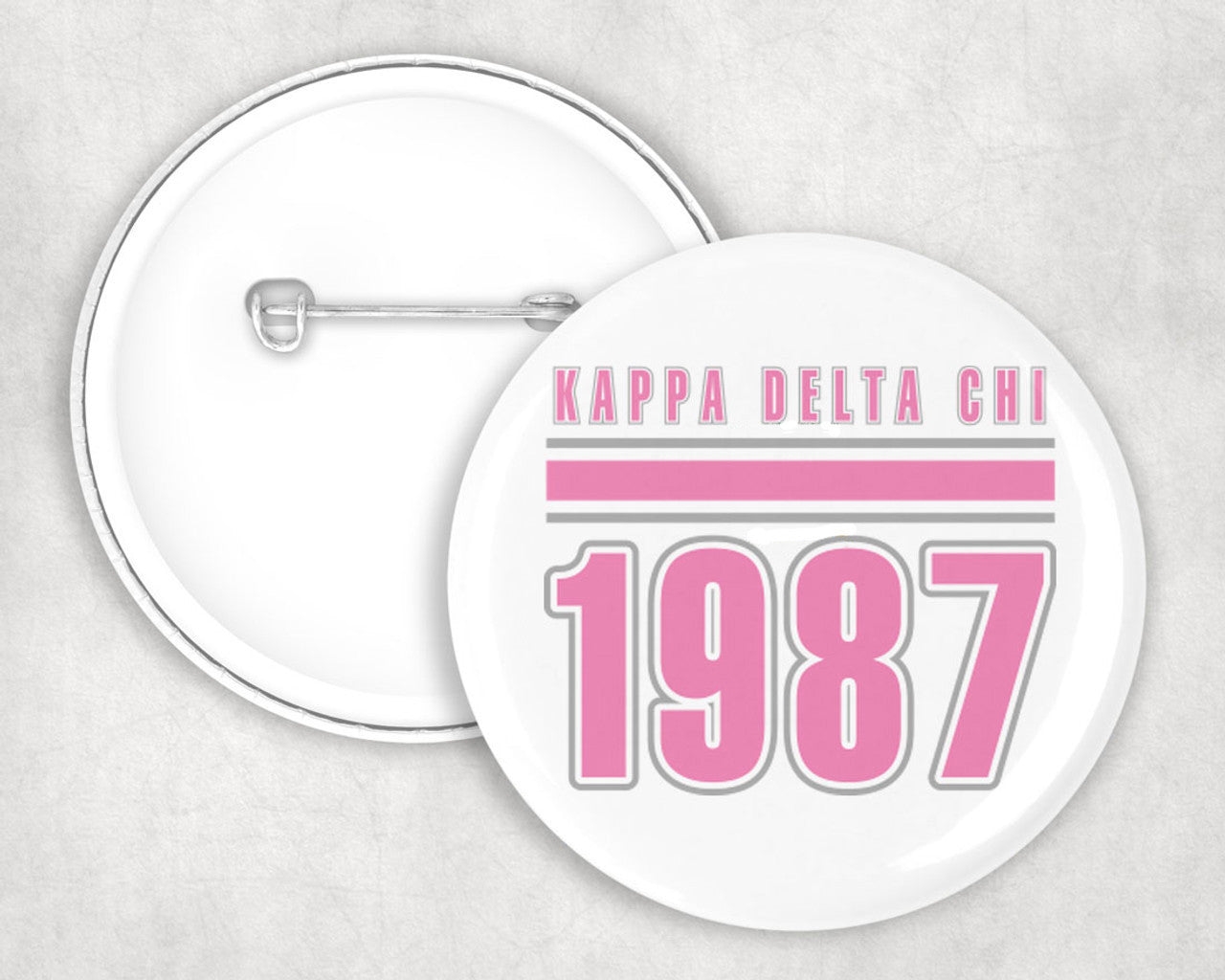 Kappa Delta Chi Stripe Established Pin Buttons Kappa Delta Chi Stripe Established Pin Buttons