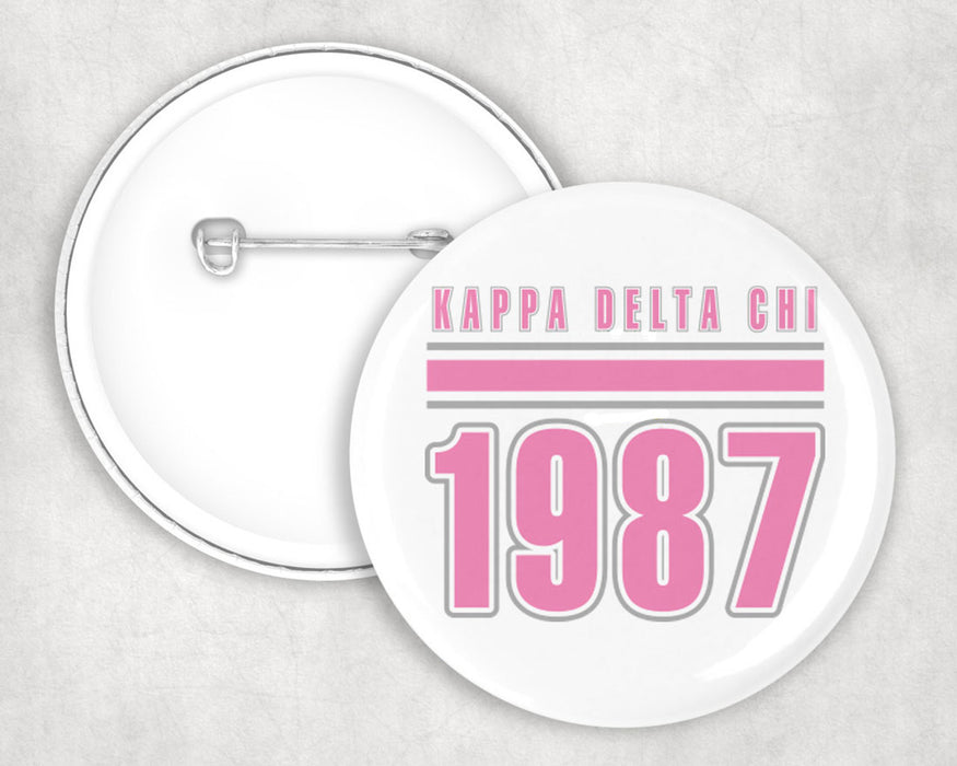 Kappa Delta Chi Stripe Established Pin Buttons Kappa Delta Chi Stripe Established Pin Buttons