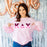 Printify Kappa Delta Chi Two Tone Lettered Crew Sweatshirts Kappa Delta Chi Two Tone Lettered Crew Sweatshirts