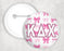 Kappa Delta Chi Multi Bows Pin Buttons Kappa Delta Chi Multi Bows Pin Buttons
