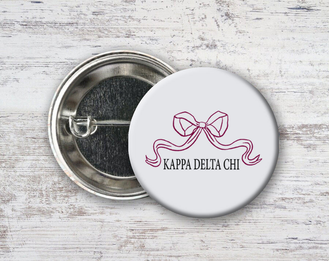 Kappa Delta Chi Nickname Bow Pin Buttons Kappa Delta Chi Nickname Bow Pin Buttons