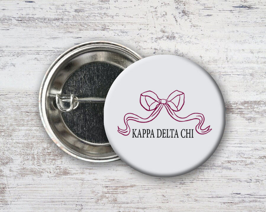 Kappa Delta Chi Nickname Bow Pin Buttons Kappa Delta Chi Nickname Bow Pin Buttons