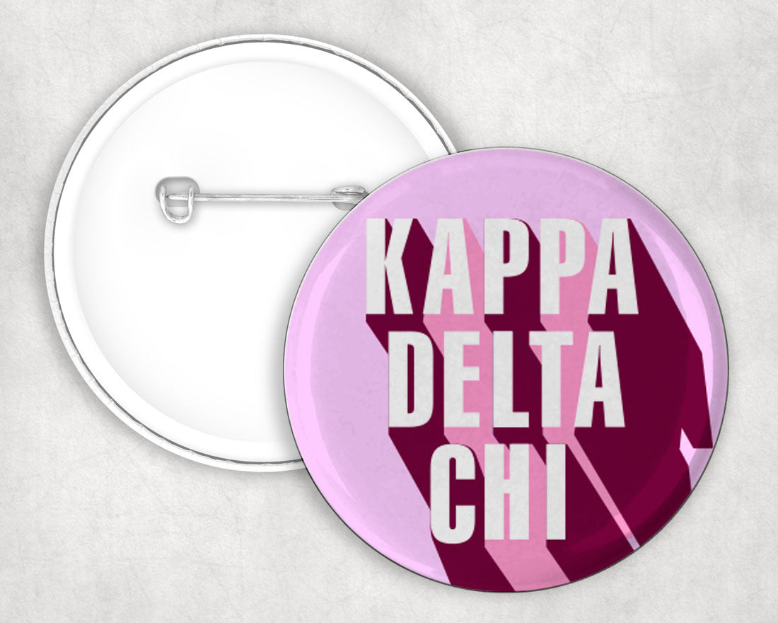 Kappa Delta Chi 3d Button Pin Buttons Kappa Delta Chi 3D Button Pin Buttons