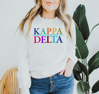 Kappa Delta Kappa Delta Colors Upon Colors Crewneck Sweatshirt