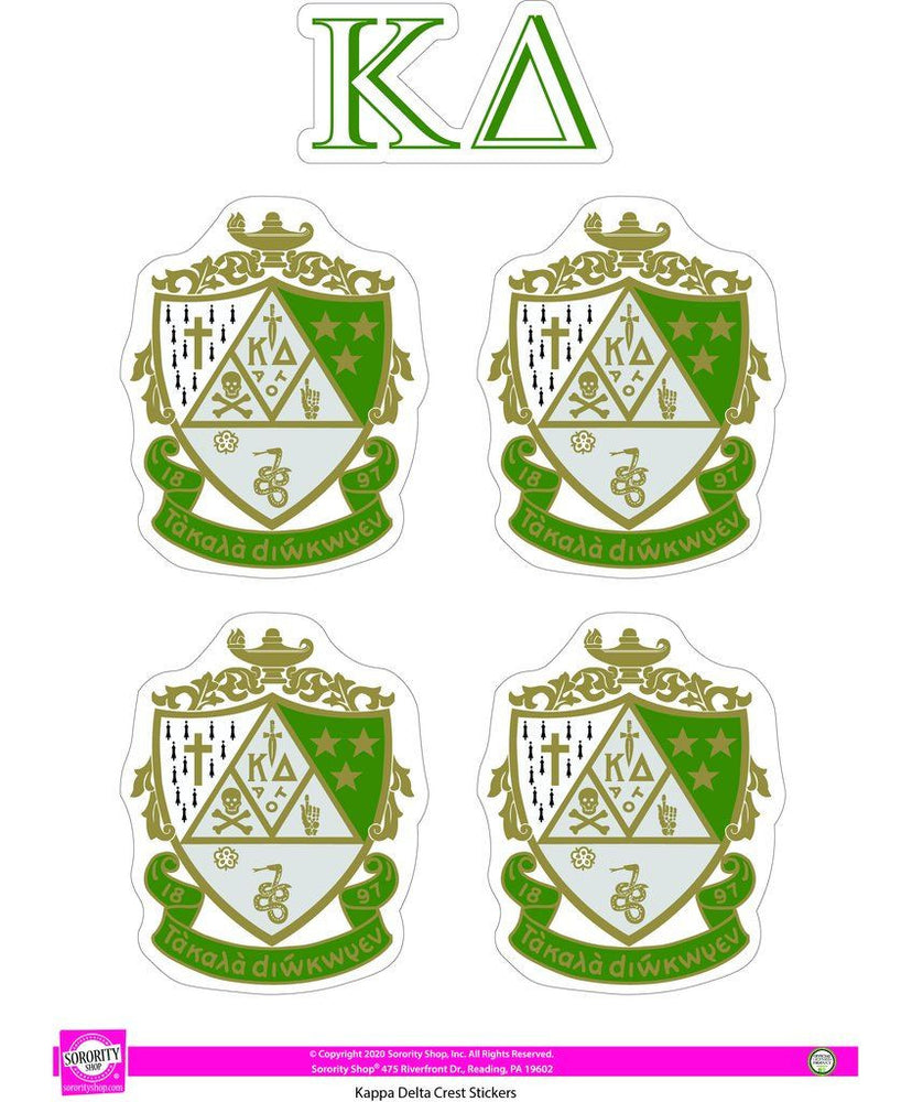 Kappa Delta Crest Sticker Sheet Kappa Delta Crest Sticker Sheet