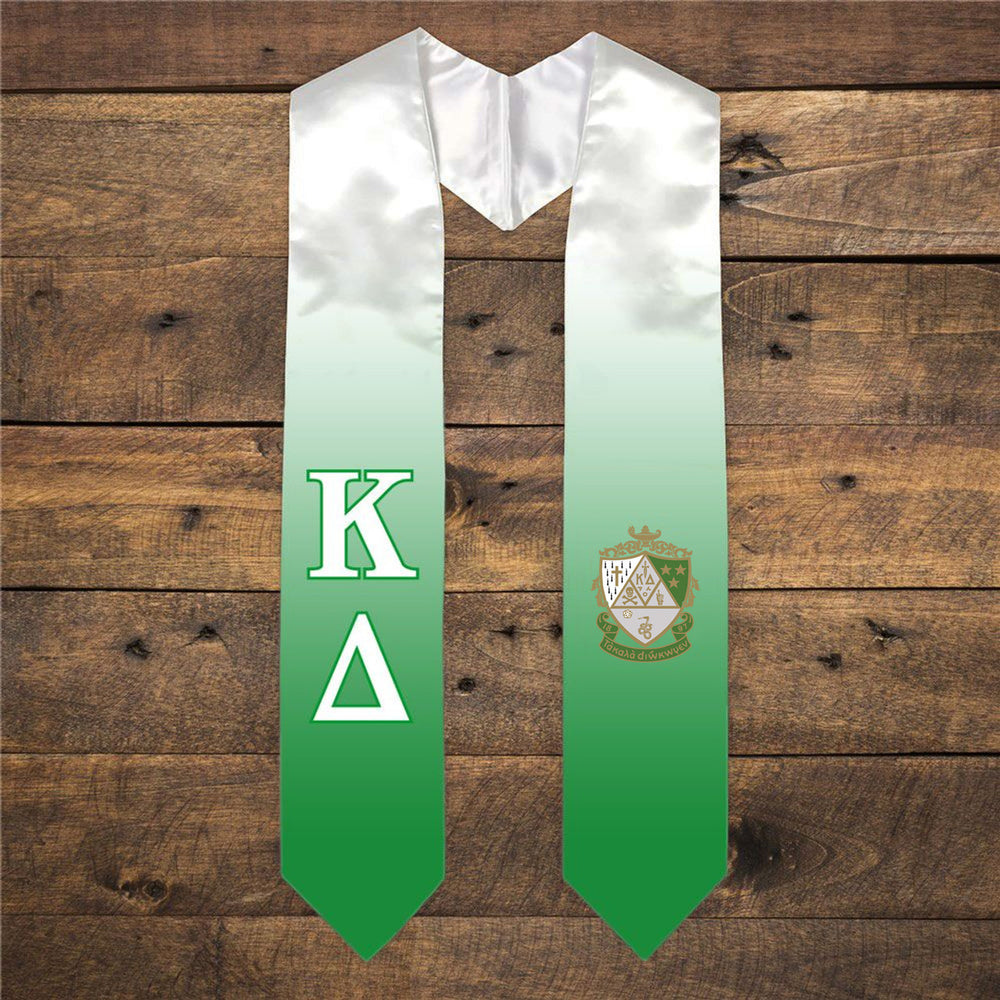 Kappa Delta Extra Fancy Simple Greek Graduation Stole W Crest Kappa Delta Extra Fancy Simple Greek Graduation Stole W Crest