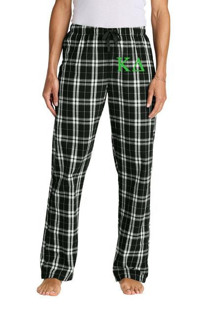 Kappa Delta Kappa Delta Flannel Lettered Plaid PJ's