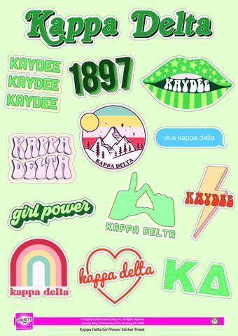 Kappa Kappa Gamma Kappa Delta Girl Power Stickers
